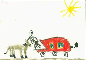 Julia, 8: "Fahrt durch die Toskana und Begegnung mit einem Esel"